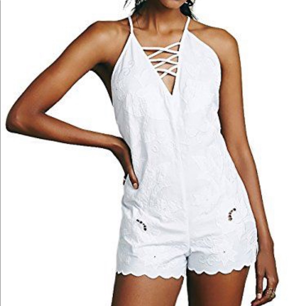 Free People Embroidered Romper